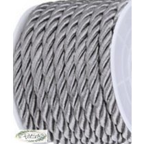 5mm x 5m zsinór fényes,metál,szürke