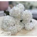 Hortenzia labdácskák  31 cm fehér