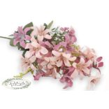 Kőtörőfű csokor világos mályva 33 cm 5 szál mű virágokkal, zölddel