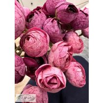   Boglárka köteg 36 db, virág, 9 szál , hossz : 30 cm magenta