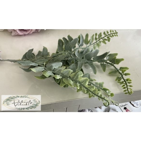 Páfrány csokor mű 5 szál 37 cm hamvas