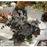 Eukaliptusz csokor 5 szál, 34 cm barna végű rusztikus őszi