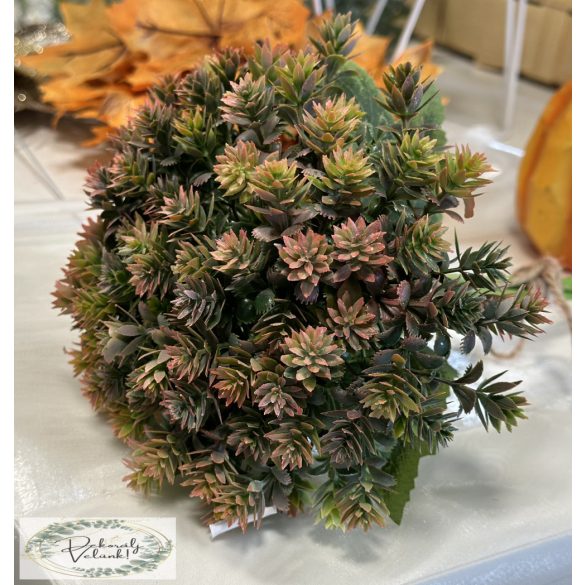 Sedum kisfejű 1 szál 34 cm 3 fej őszi narancs