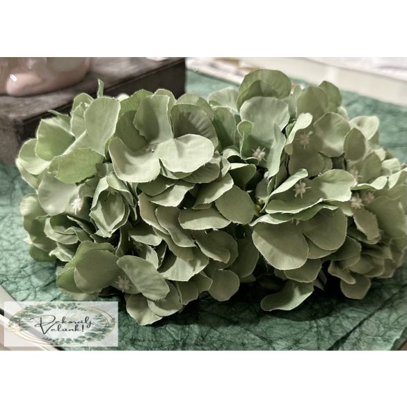 Hortenzia fej 12 cm zöld menta