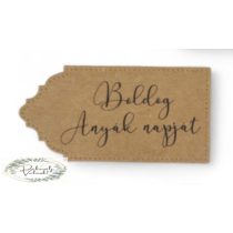   Dekor kártya Boldog Anyák napját 6,4*3,2cm , karton natúr