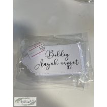   Dekor kártya Boldog Anyák napját 6,4*3,2cm, karton fehér 