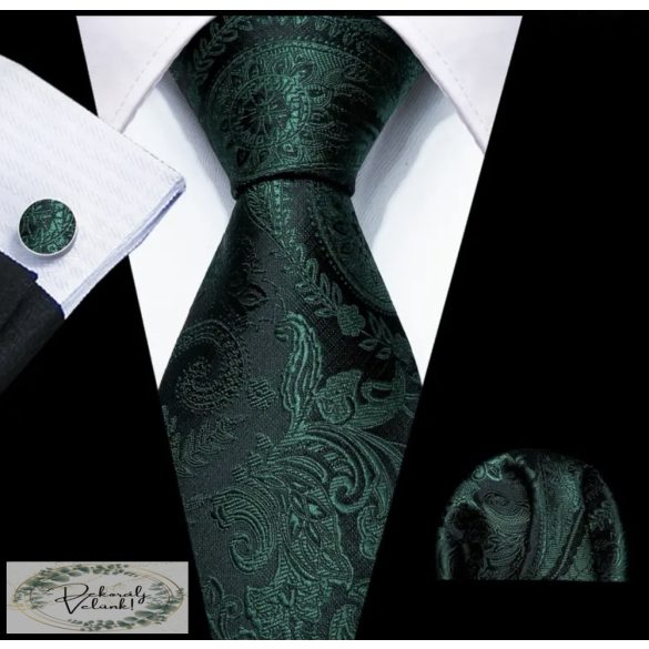 Nyakkendő szett 3 db-os smaragd zöld vőlegénynek