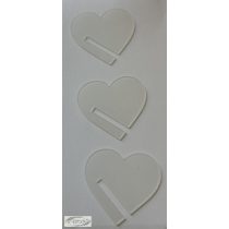 Pohár jelölő szívecske 4,2 cm átlátszó írható 