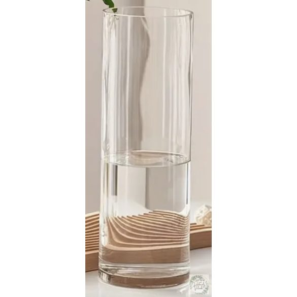 Üveg váza henger cilinder 8,5*20 cm