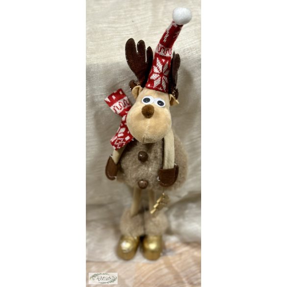 Figura álló rénszarvas fenyővel a kezében karácsony advent_1650