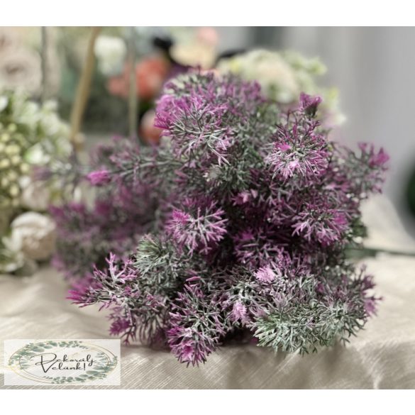 Selyemvirág csokor 35 cm lila rózsaszín pink 5 ágú
